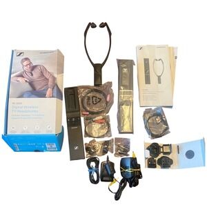 Sennheiser RS 5200 Digital Wireless TV Headphones Set Black RR 5200 TR 5000